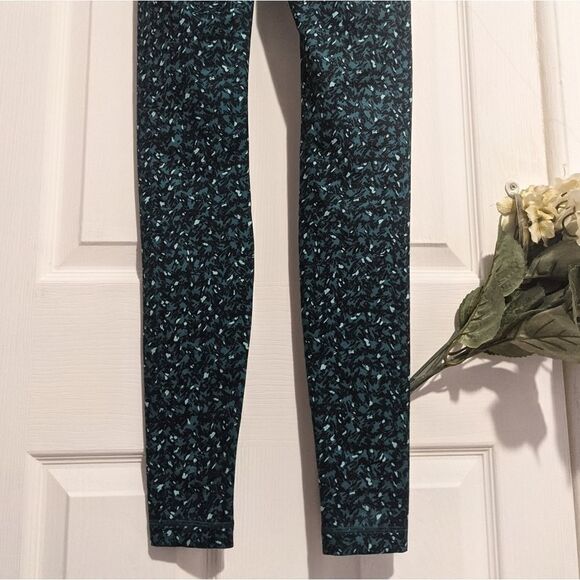 Lululemon Wunder Under Pants Mountain Peak Teal Leggings Size 4 - Picture 5 of 11